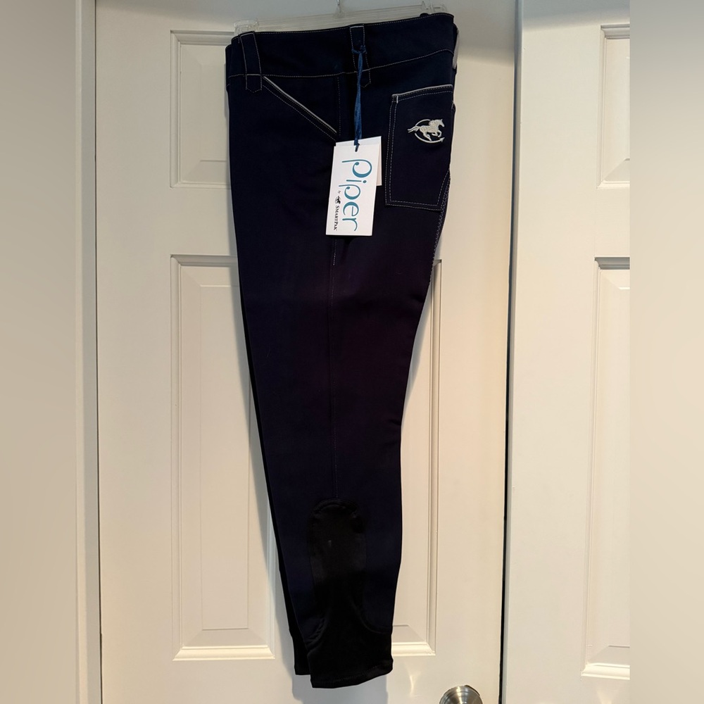 Piper Original Full Seat Breeches Navy/Dove 34R
